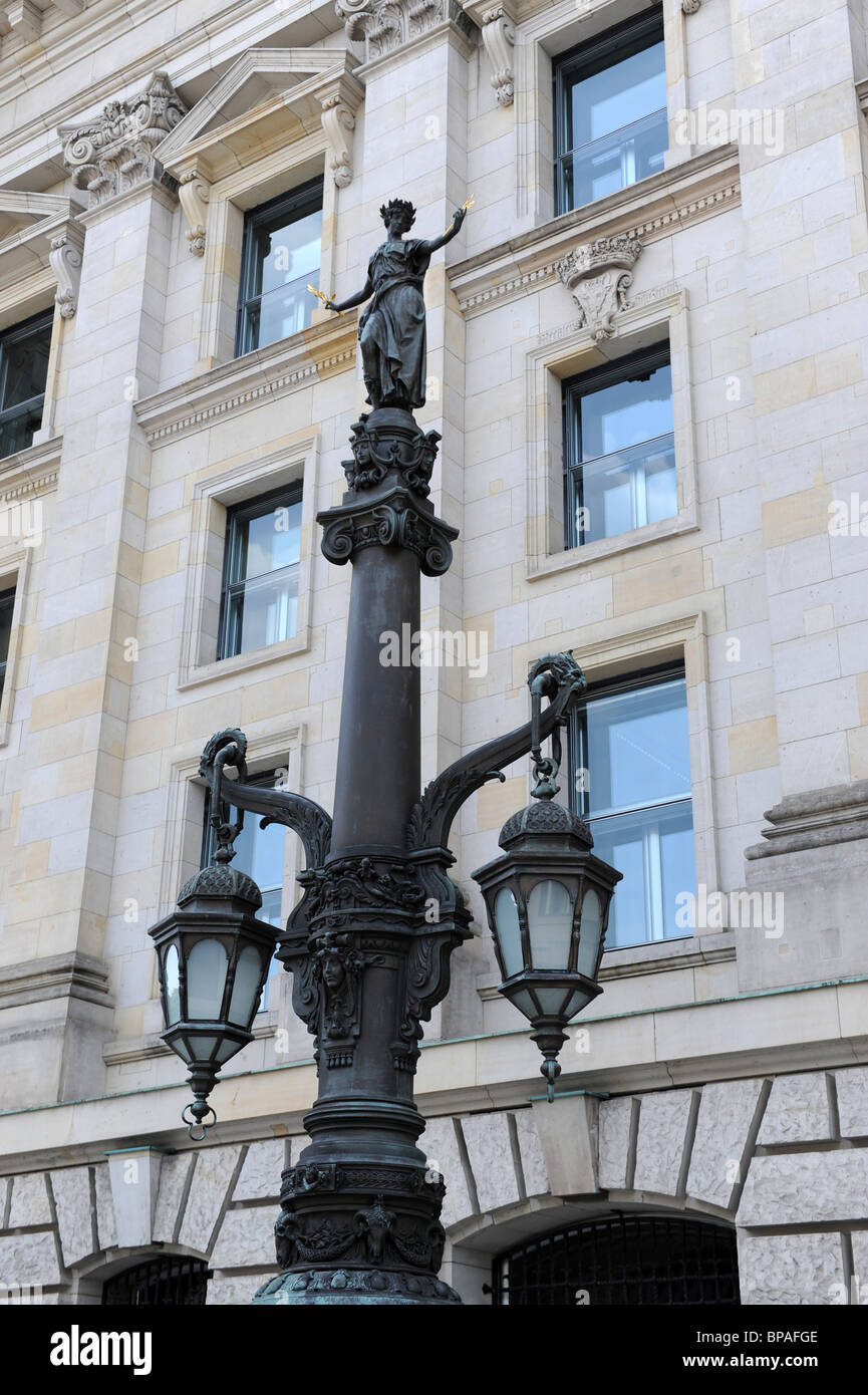 Ornate street lamps in Berlin Germany Deutschland Europe Stock Photo