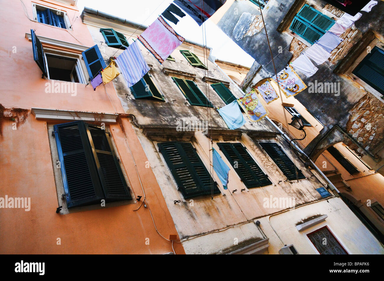 Street Scenes - Corfu Town Stock Photo