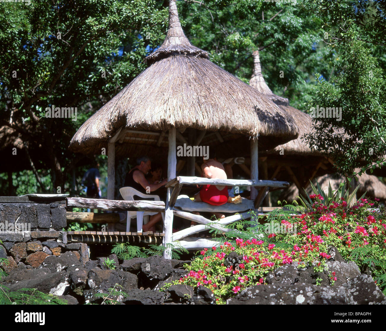 Outdoor restaurant, Île aux Cerfs, Flacq District, Republic of