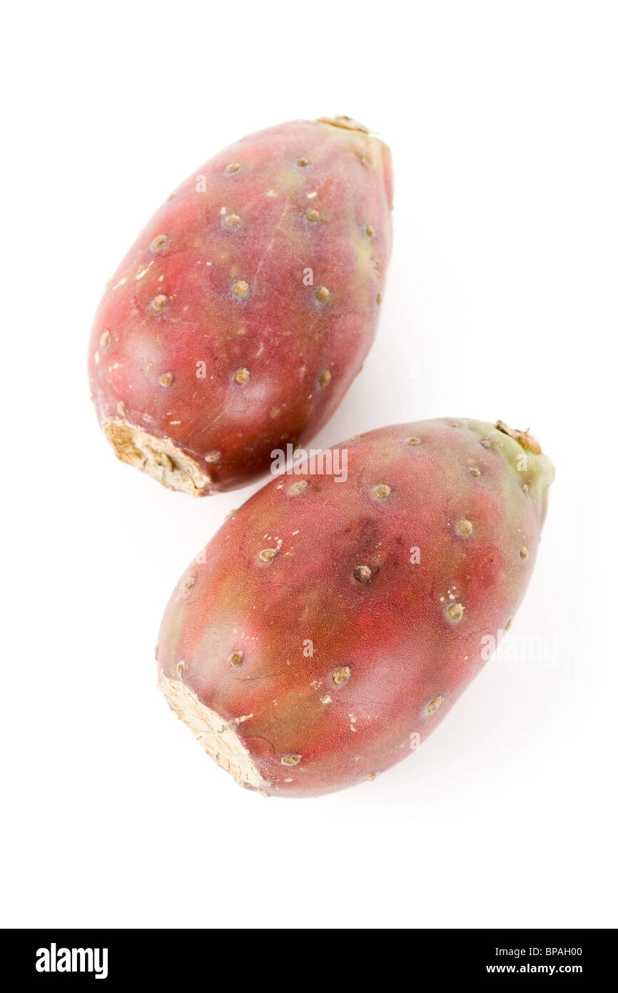 Cactus Fruit with white background Stock Photo