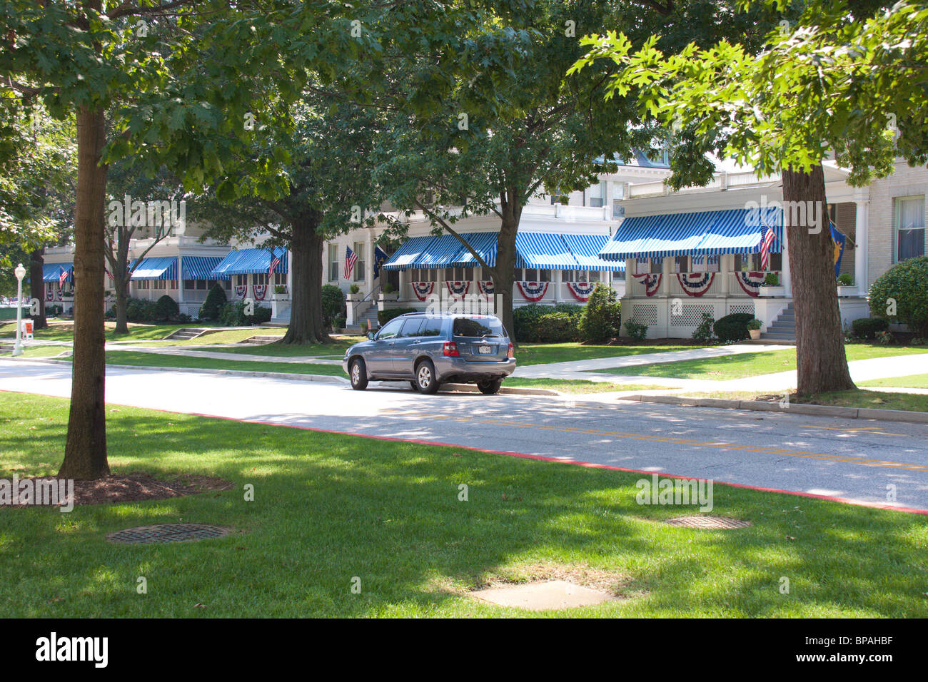 Officers' housing, US Naval Academy, Annapolis, Maryland Stock Photo