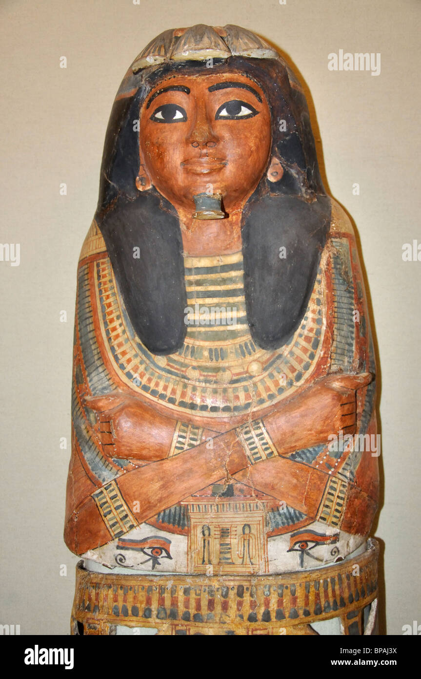 Egyptian mummy case, State Hermitage Museum, Saint Petersburg, Northwestern Region, Russia Stock Photo