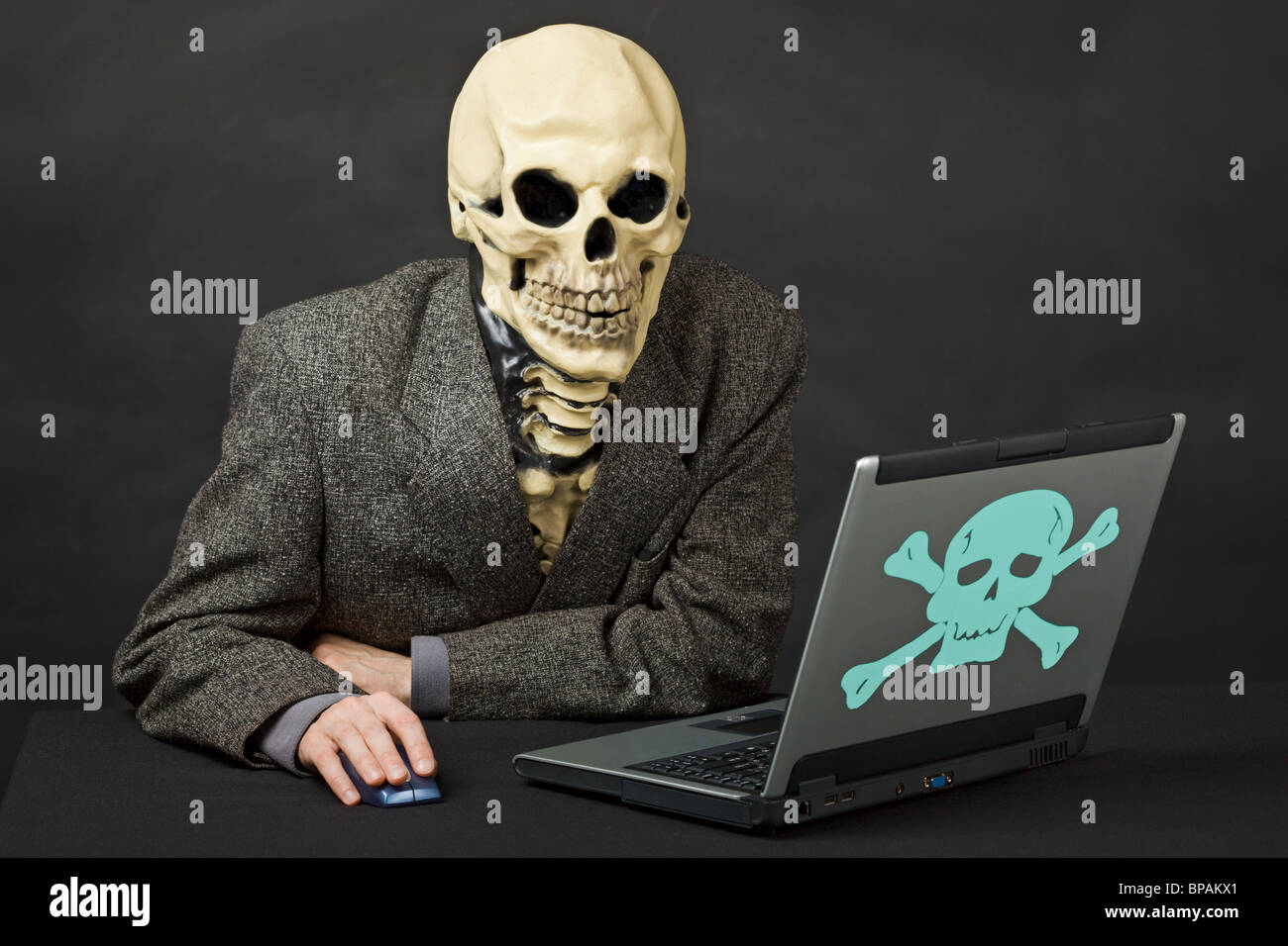 About the mortal danger computers and the Internet Stock Photo