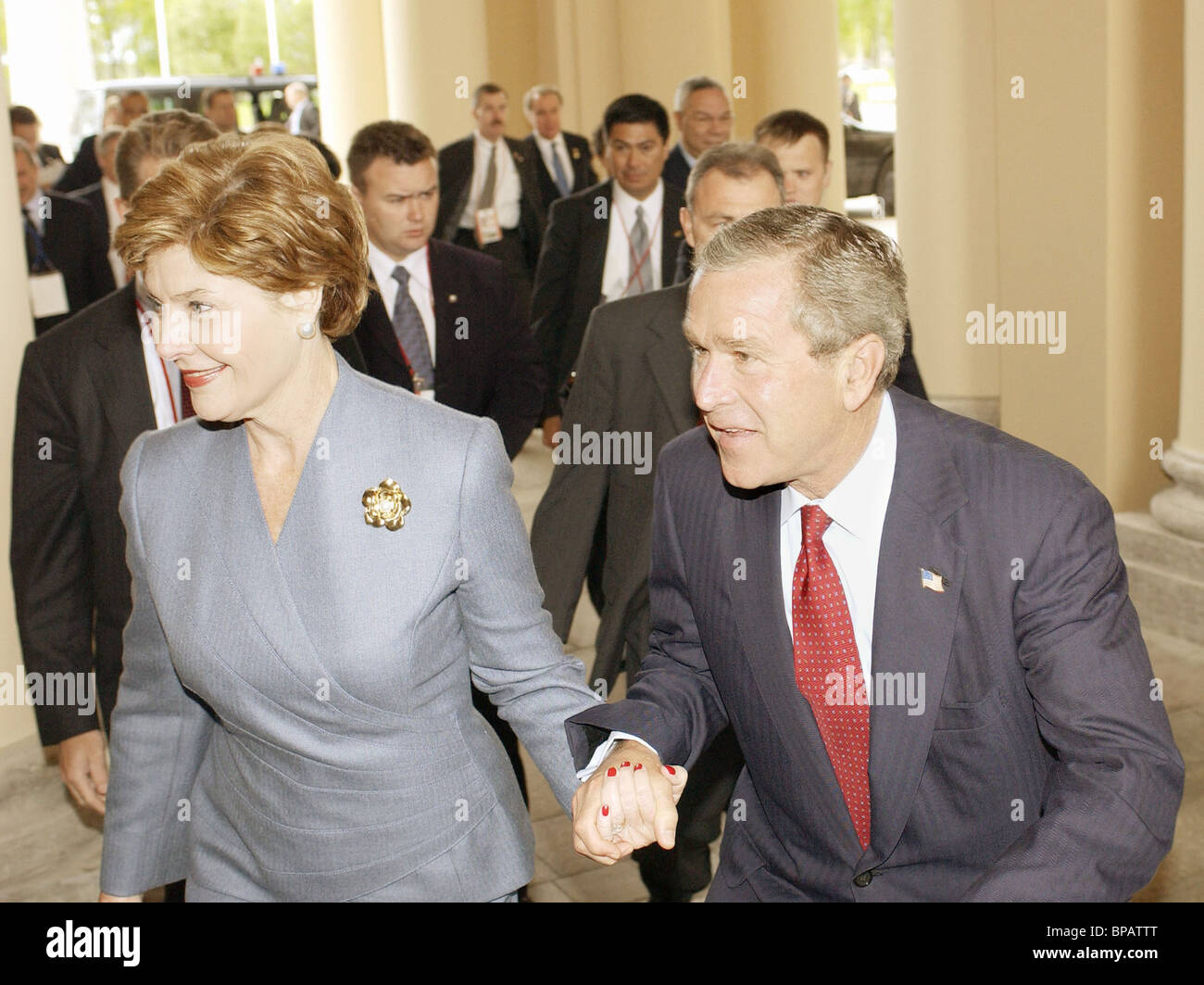 Visit of U.S.President George Bush to St.Petersburg Stock Photo
