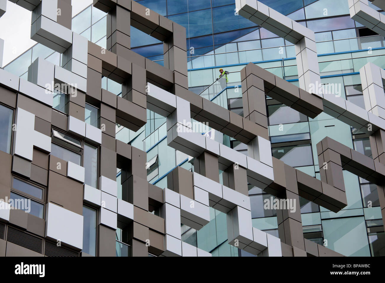 The Cube, Birmingham. An Iconic landmark building housing offices and shops designed by Ken Shuttleworth and opened in 2010. Stock Photo