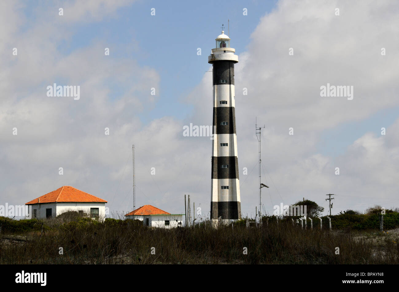 Mostardas Lighthouse, Parque Nacional da Lagoa do Peixe, Mostardas, Rio Grande do Sul, Brazil Stock Photo