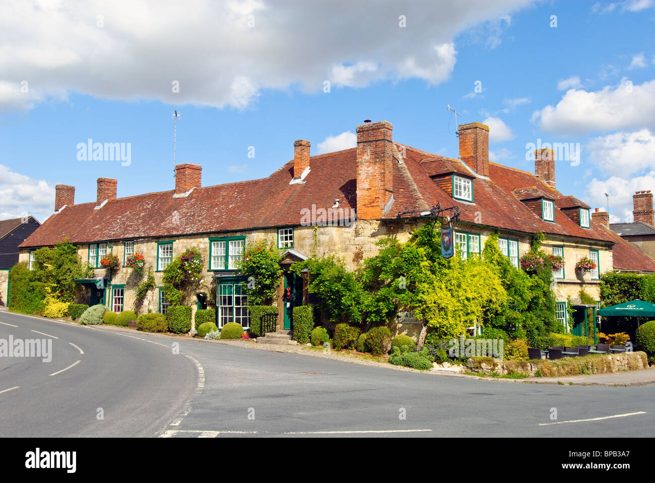The Lamb Inn, Hindon, Wiltshire, England Stock Photo