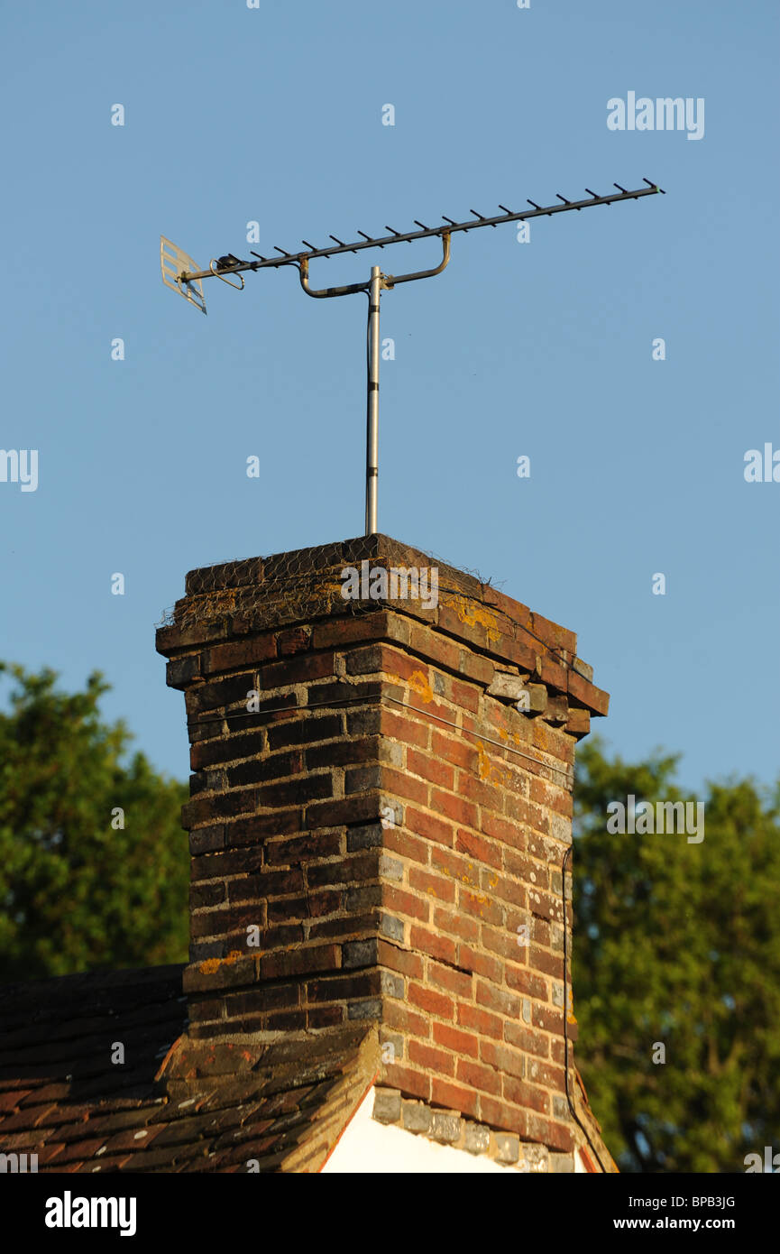Ariel on a Chimney Stock Photo
