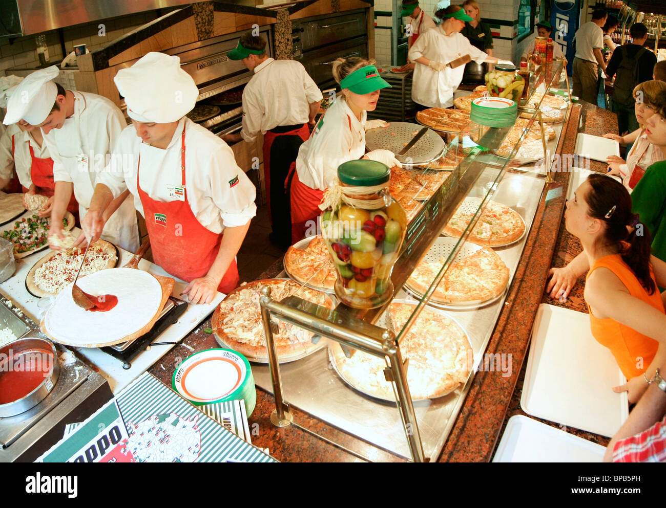 An Italian Fast Food Chain In Moscow High Resolution Stock Photography