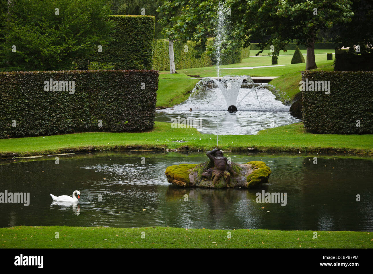 Gardens of Annevoie (Les Jardins d'Annevoie), Annevoie-Rouillon, Wallonia, Belgium Stock Photo