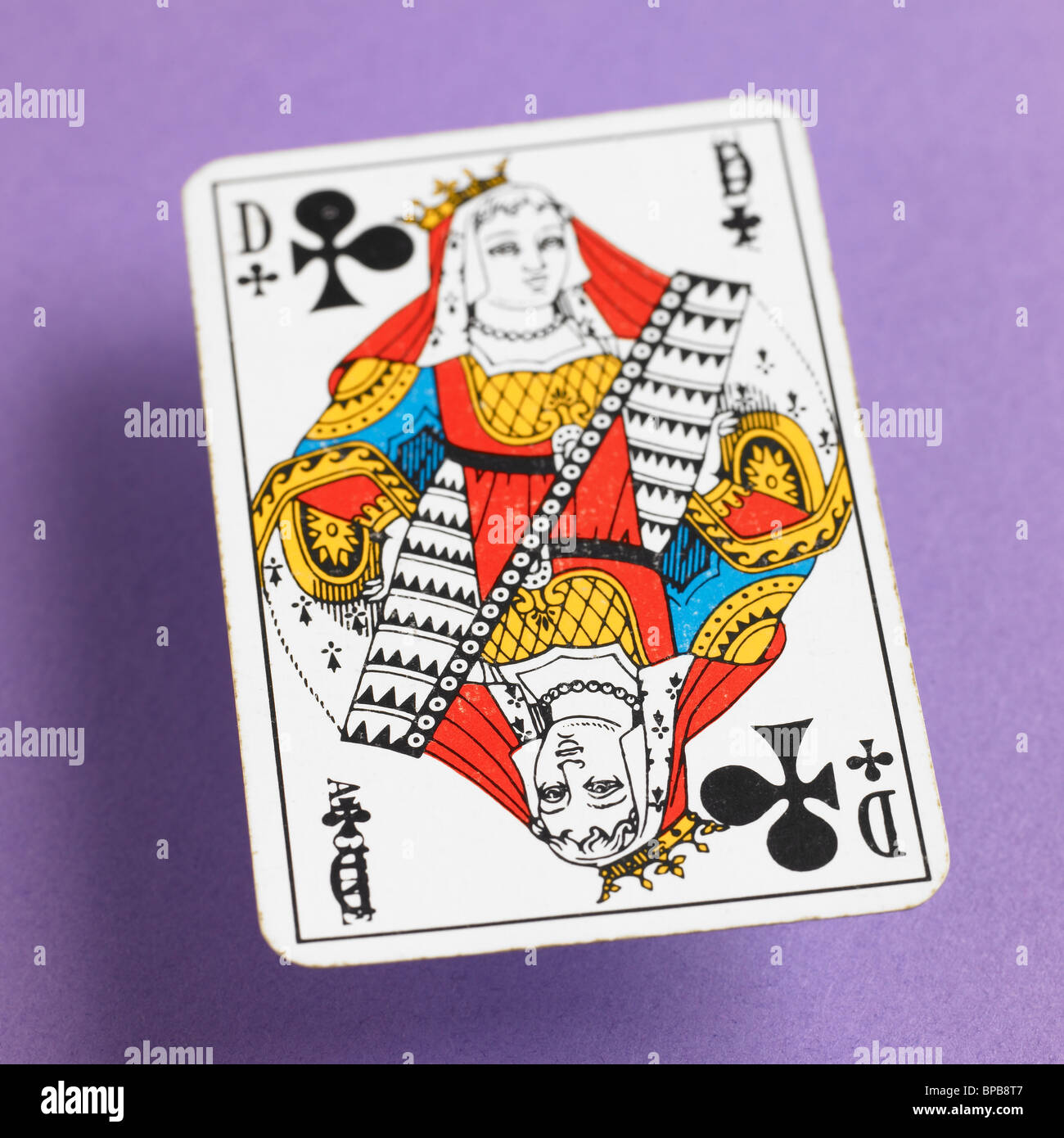 French Queen Of Clubs Playing Card Stock Photo Alamy