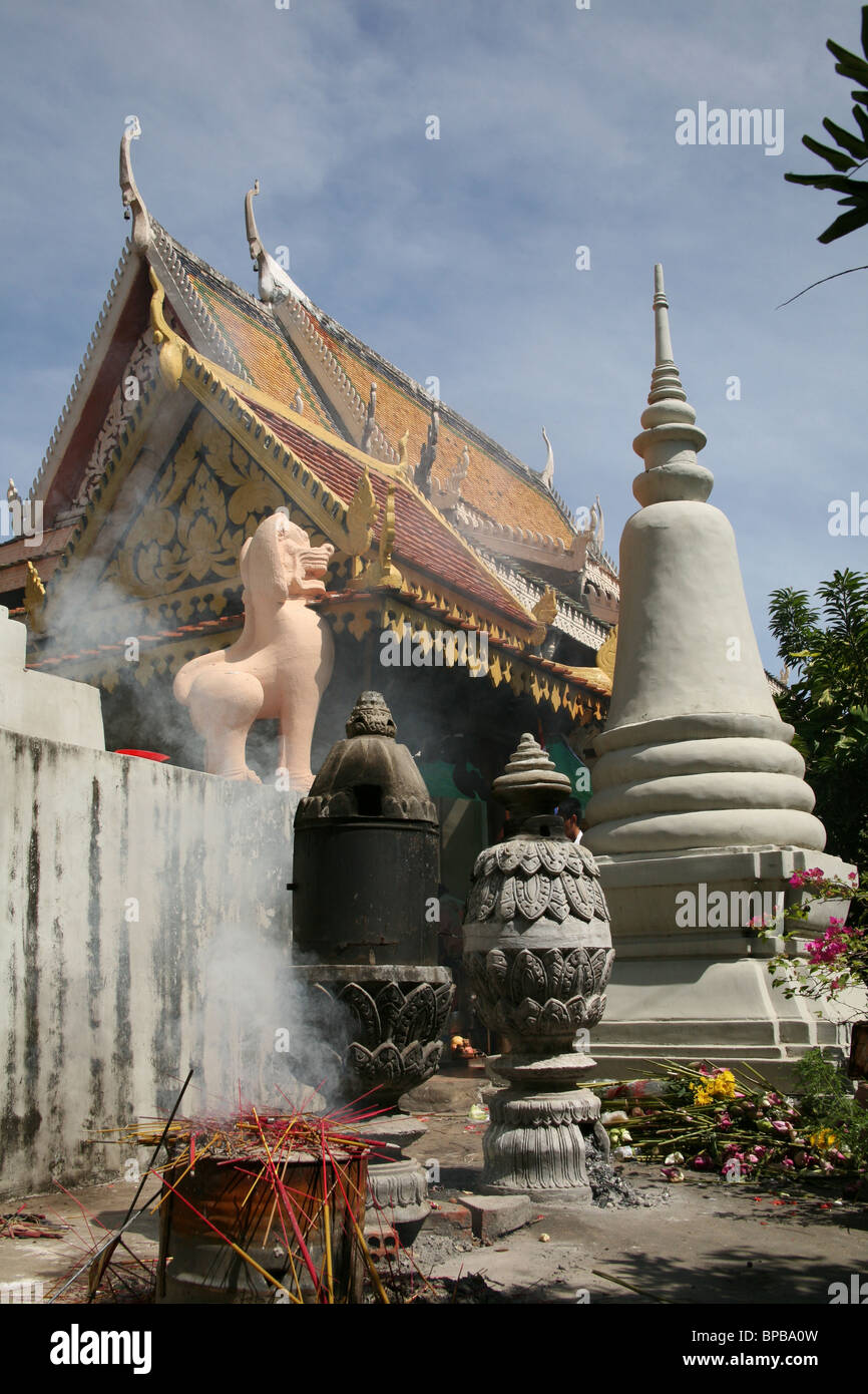 Wat Phnom in Phnom Penh, Cambodia Stock Photo