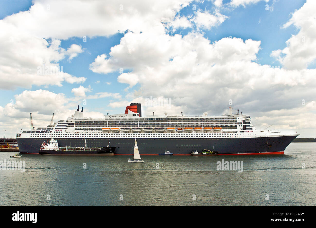 The Cunard Cruise Liner / Passenger Ship 'Queen Mary 2' Stock Photo