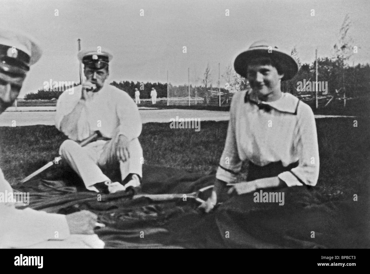 Emperor Nicholas II and Grand Duchess Tatiana, 1913 Stock Photo