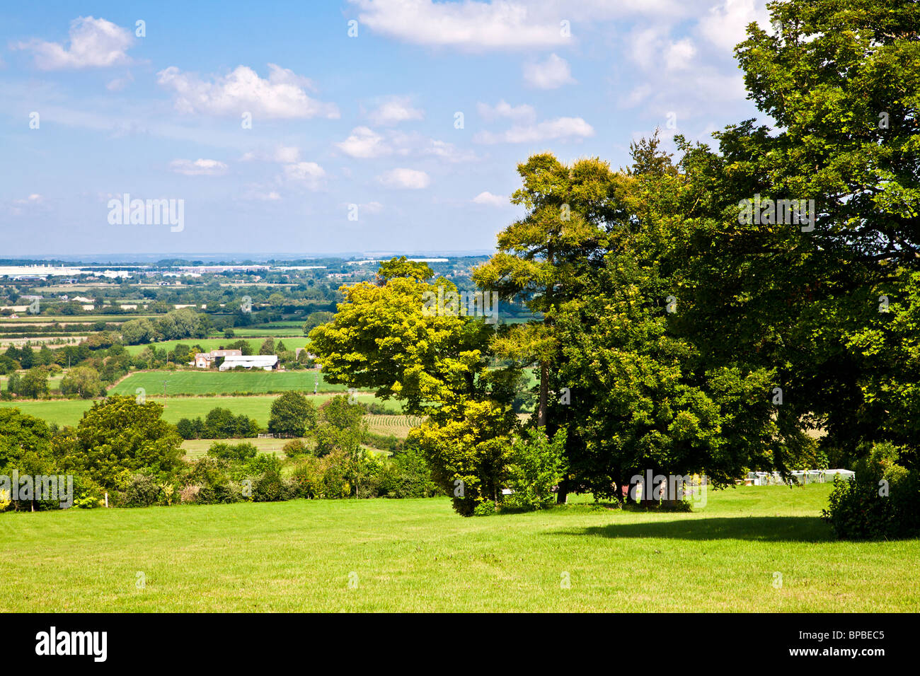 View from Upper Wanborough towards Swindon in Wiltshire, England, UK Stock Photo
