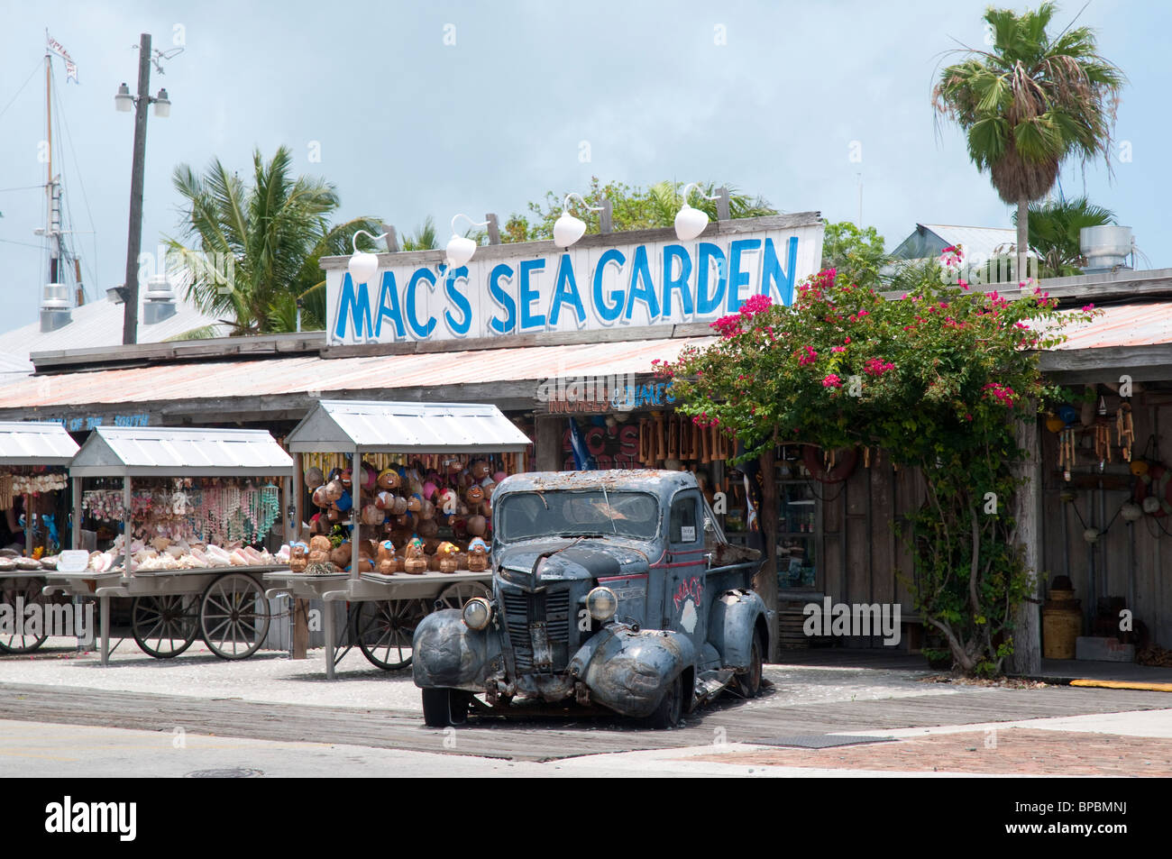 Shopping in the old town at Key West in the Florida Keys in Florida in the USA Stock Photo Alamy