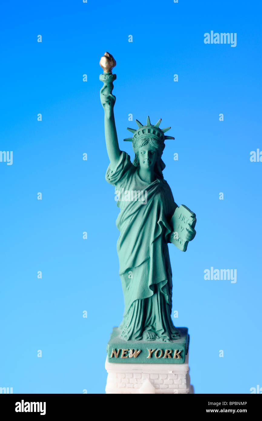 Toy miniature Statue of Liberty Stock Photo Alamy