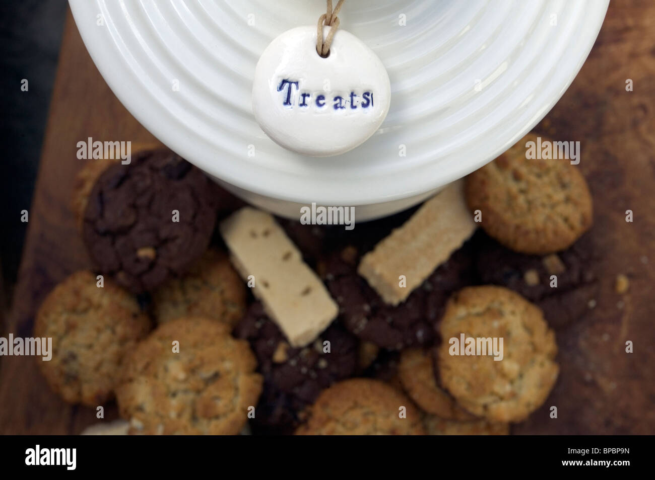 Biscuits and jar Stock Photo