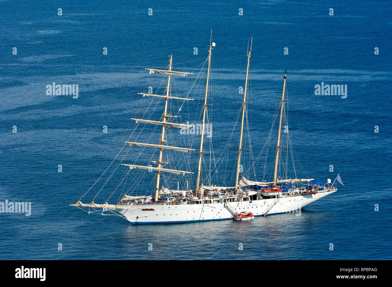 Star Flyer clipper ship anchored off Ko Miang Island Similan Islands in the Andaman Sea, Thailand. Stock Photo