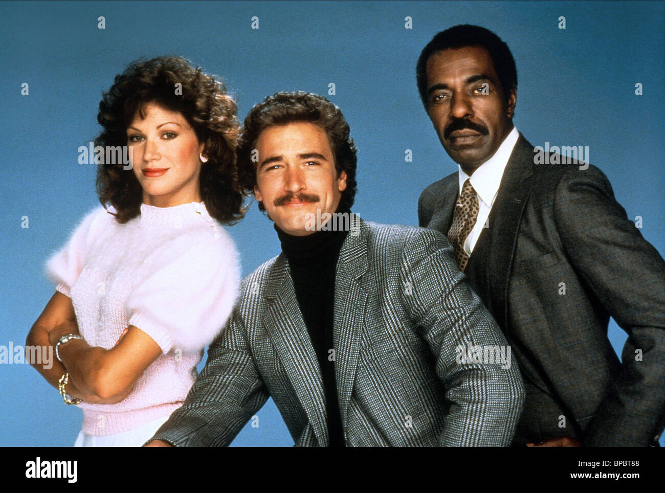 Pamela Hensley Lee Horsley Lincoln Kilpatrick Matt Houston 1984 Stock Photo Alamy