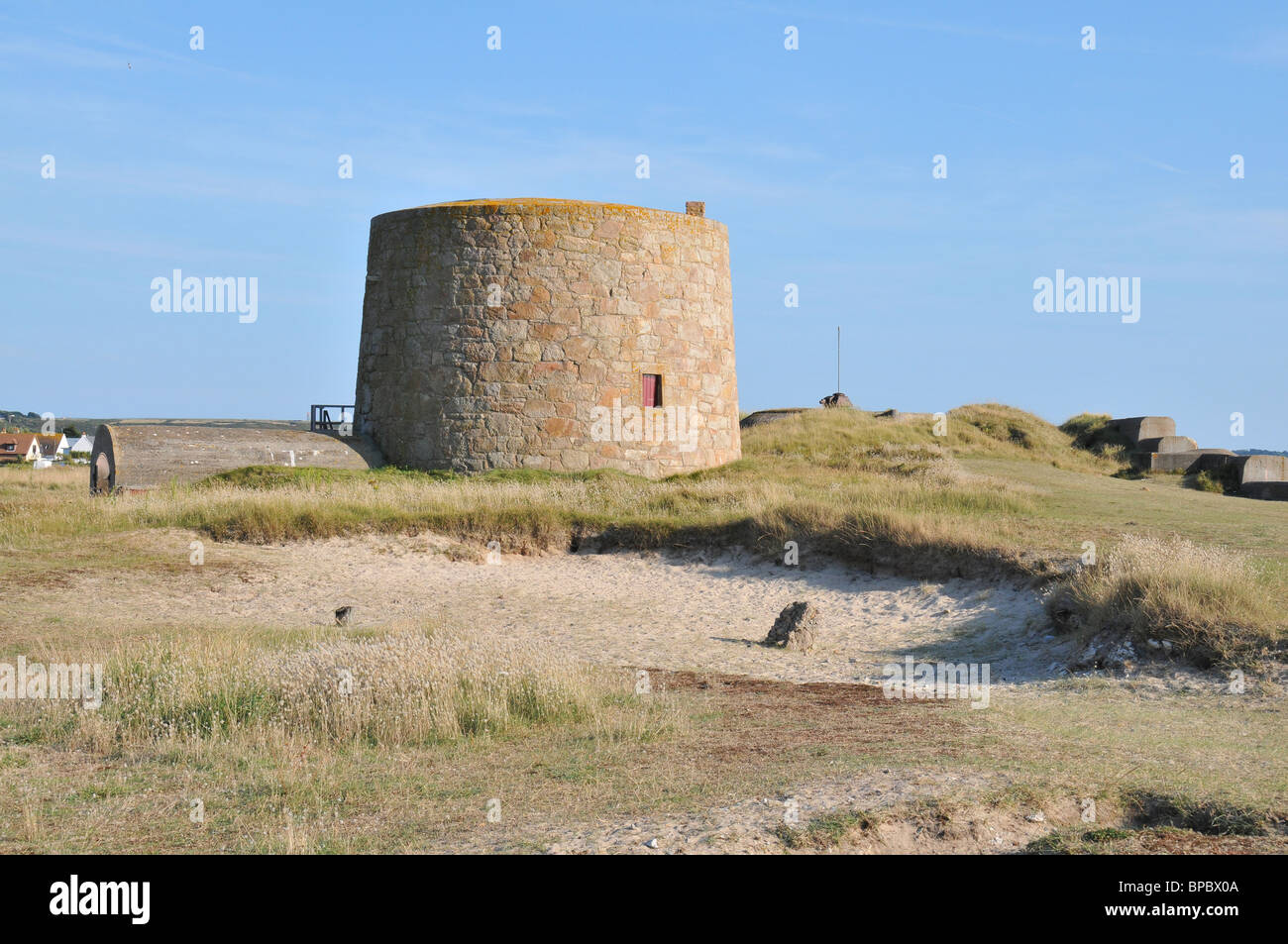 Kempt Tower, St Ouen's Bay, Jersey Stock Photo