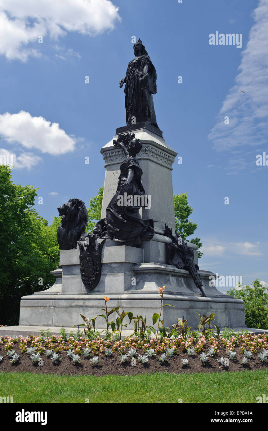 Queen Victoria Statue on Parliament Hill, Ottawa Ontario Canada Stock Photo