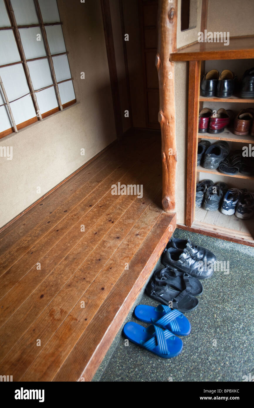 The Genkan is a traditional Japanese entrance for a house or