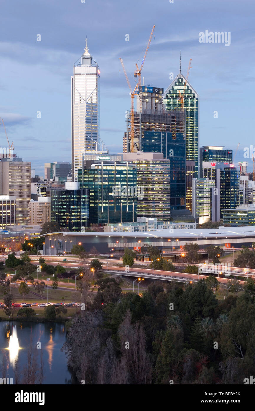 Perth city skyscraper construction, Western Australia. August 2010 Stock Photo