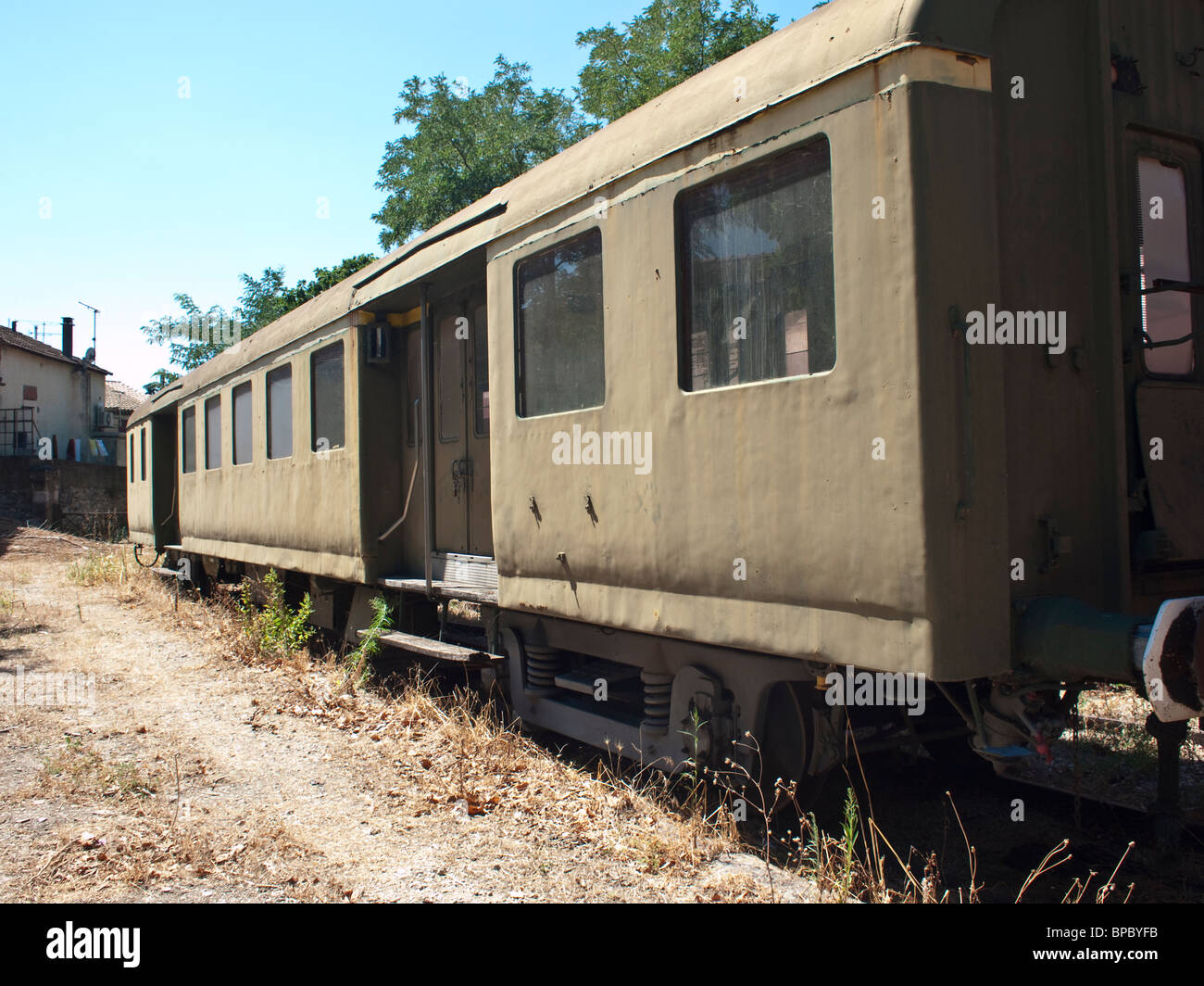 Old Railway Carriage, Provence Stock Photo