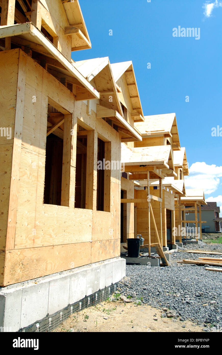 Housing Sub Division With New Homes Under Construction Stock Photo Alamy
