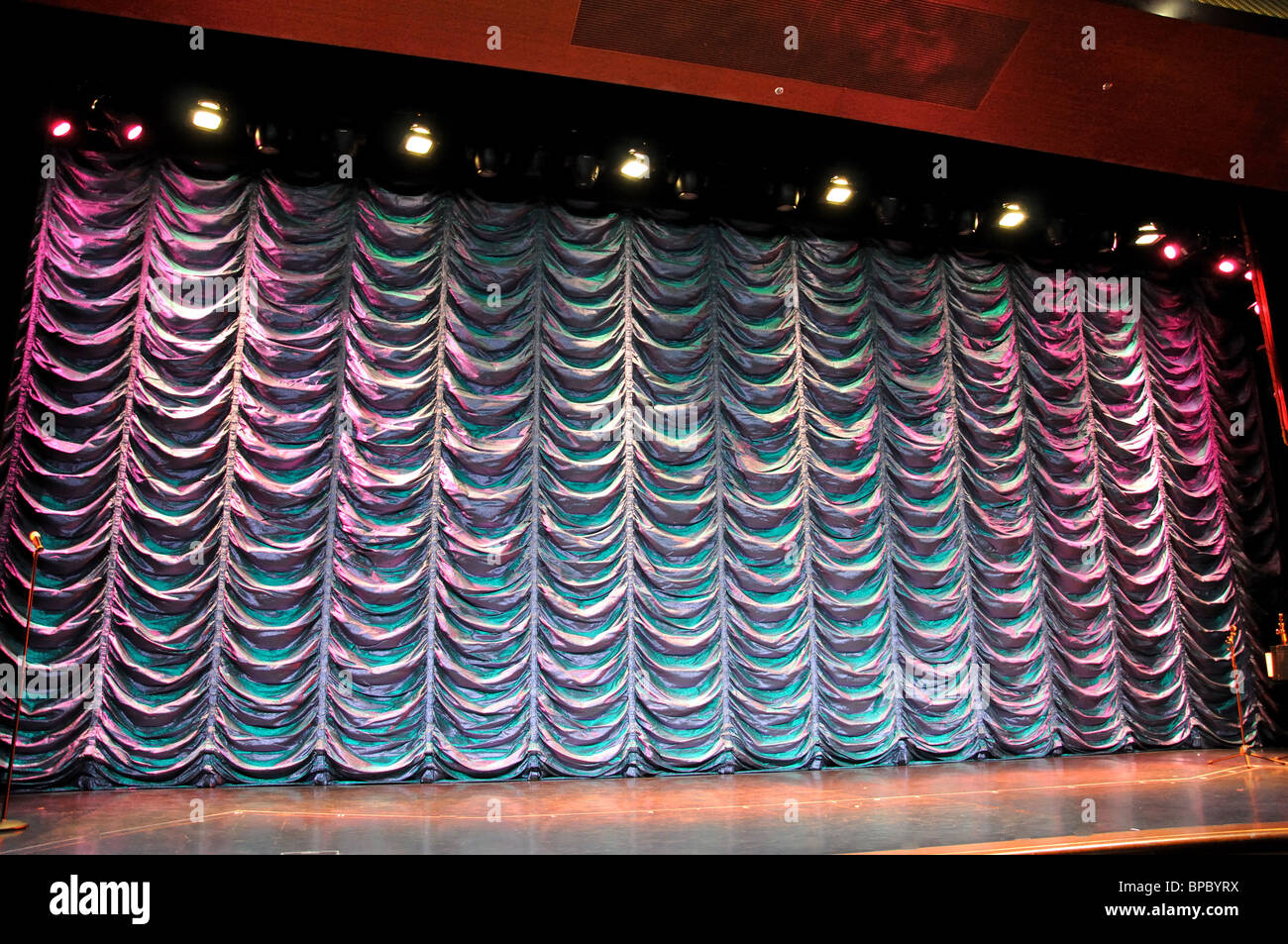 Grand drape in The Theatre, Royal Caribbean 'Jewel of the Seas' Cruise