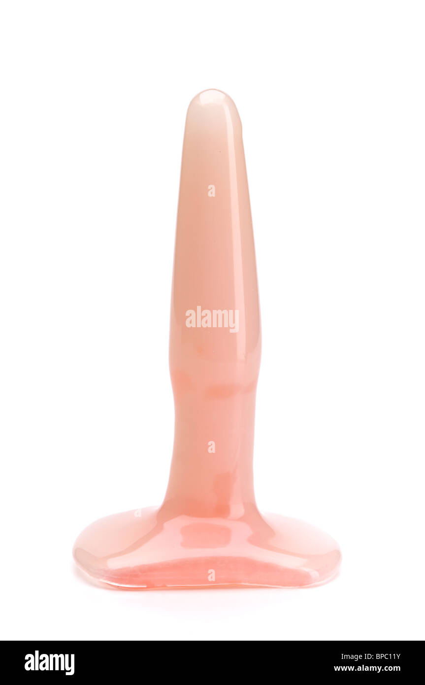 Anal plug. Silicone sex toy isolated on white background. Stock Photo