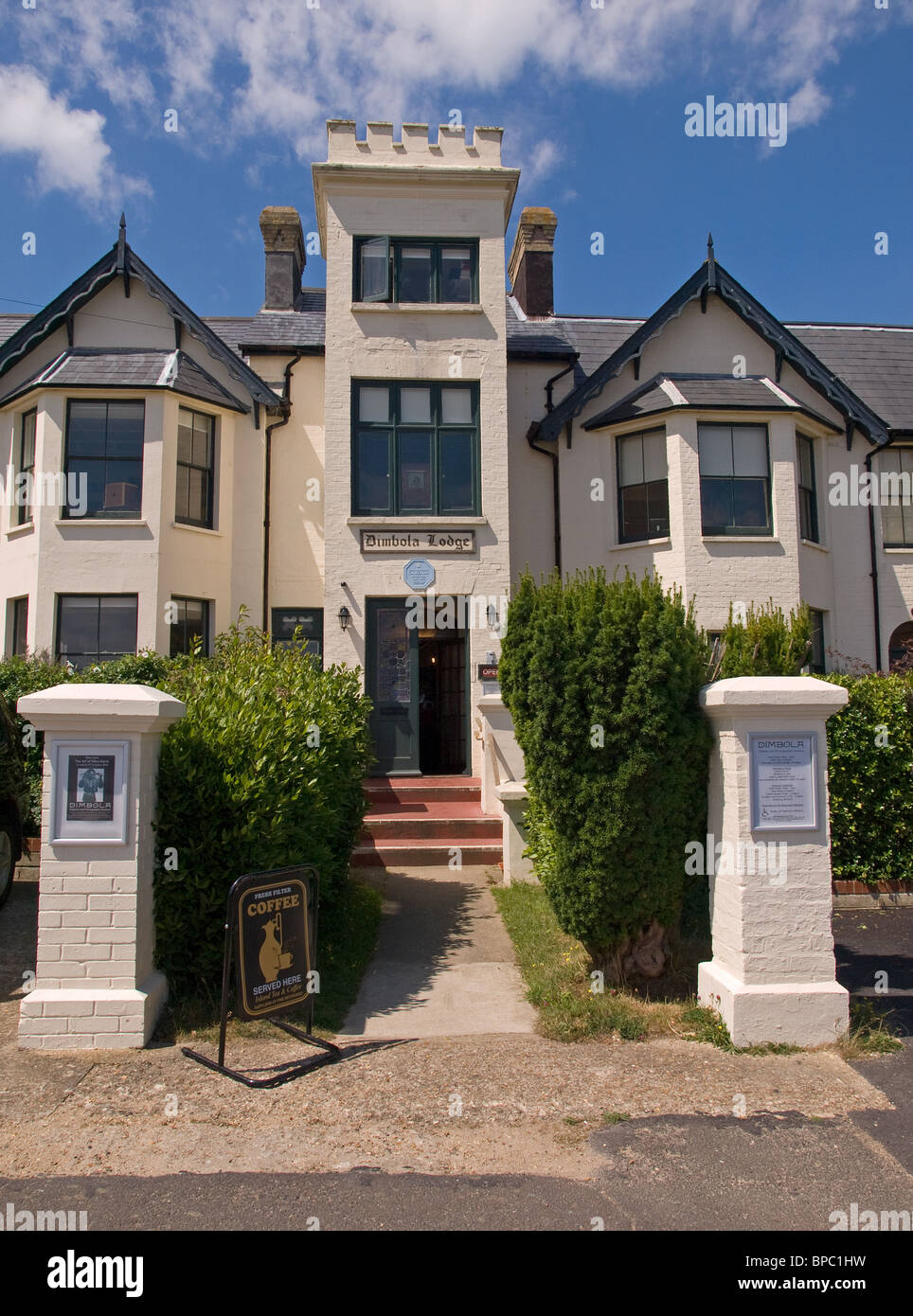 Main entrance to Dimbola Lodge and Cameron Tearooms Freshwater Isle of