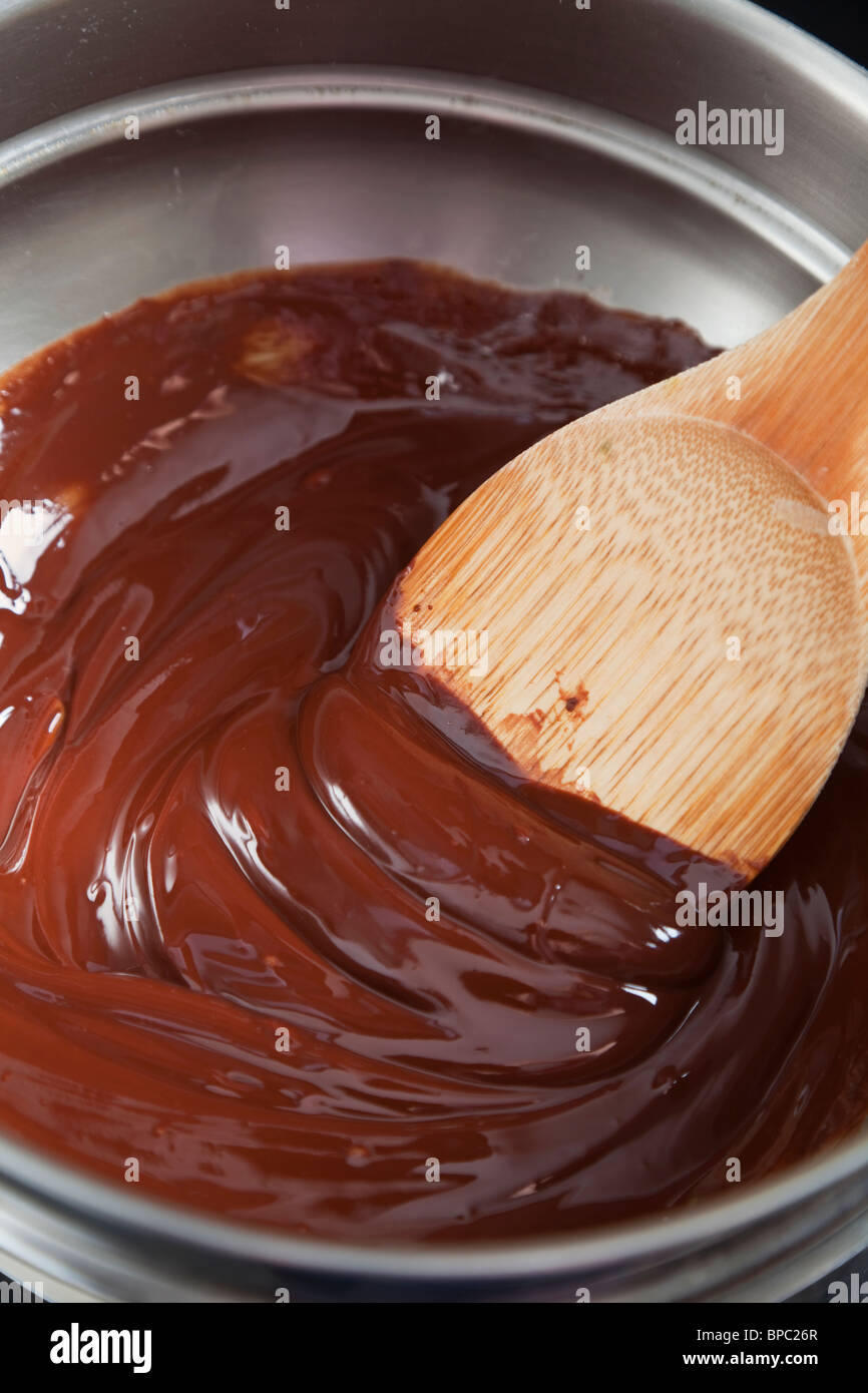 Melted chocolate Stock Photo