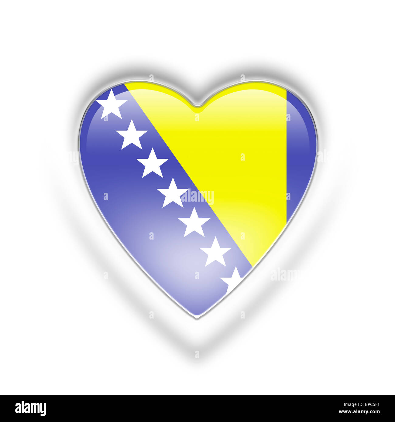 Bosnia & Herzegovina flag Stock Photo - Alamy