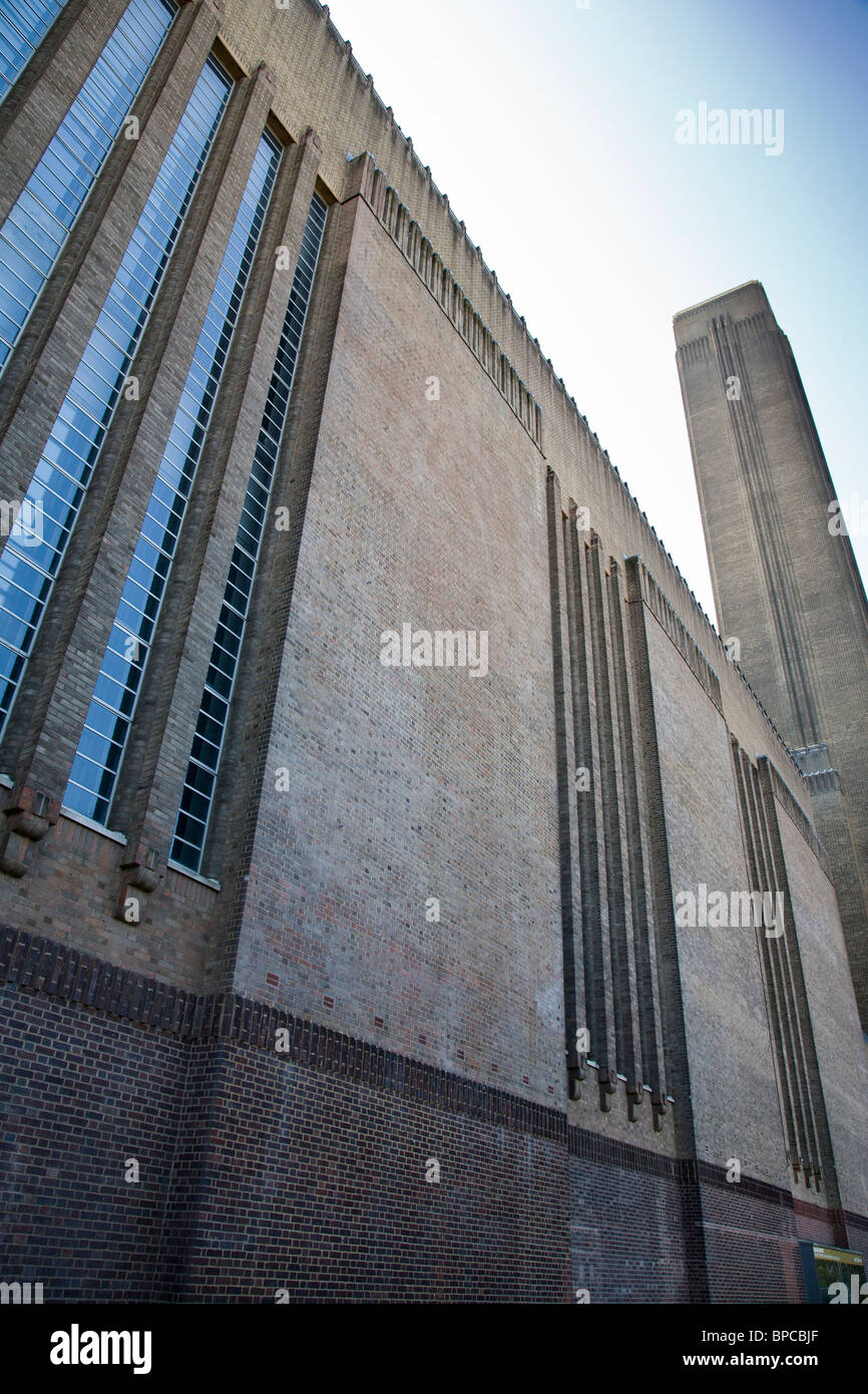 The northern facade of Tate Modern, London. Stock Photo