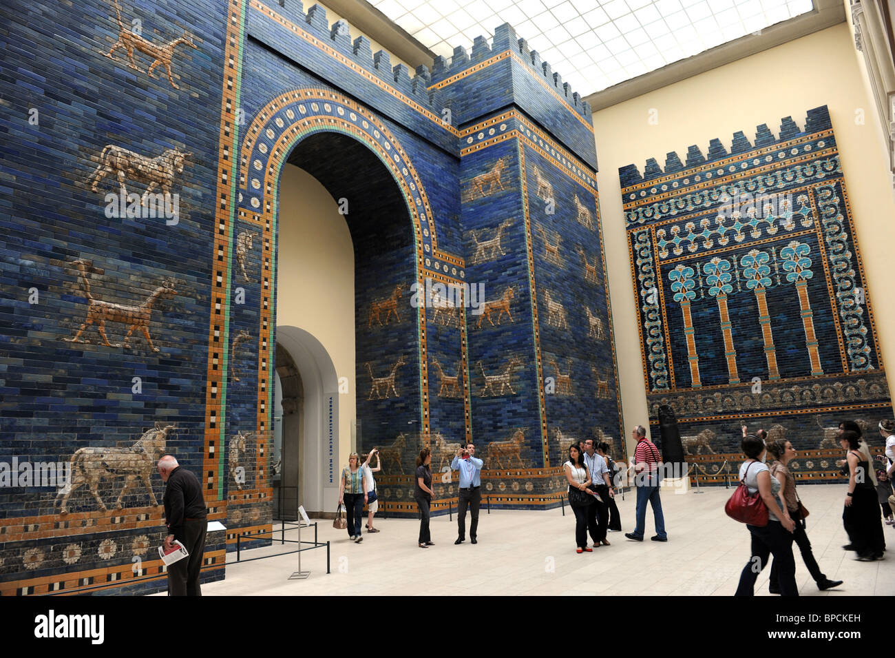 The ancient walls of Babylon The Pergamon Museum Pergamonmuseum Museum Island in Berlin Germany Deutschland Europe Stock Photo