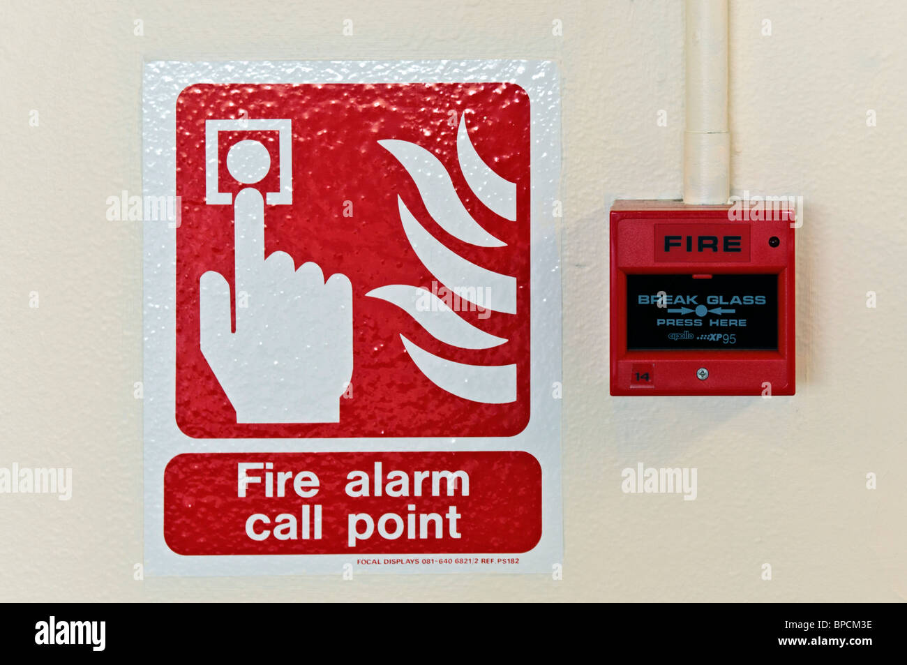 Fire Alarm Call Point Sign 100mm x 100mm Photo Rigid Plastic Excellent Quality 