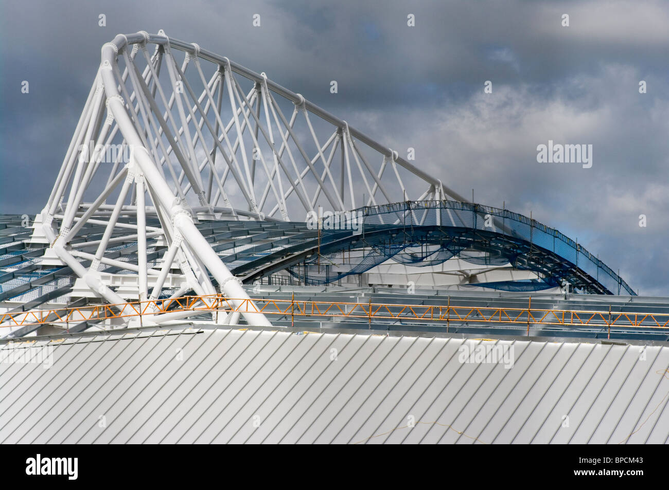 The Roof Of The American Express Community Stadium At Falmer. The New Home of Brighton And Hove Albion Football Club Stock Photo