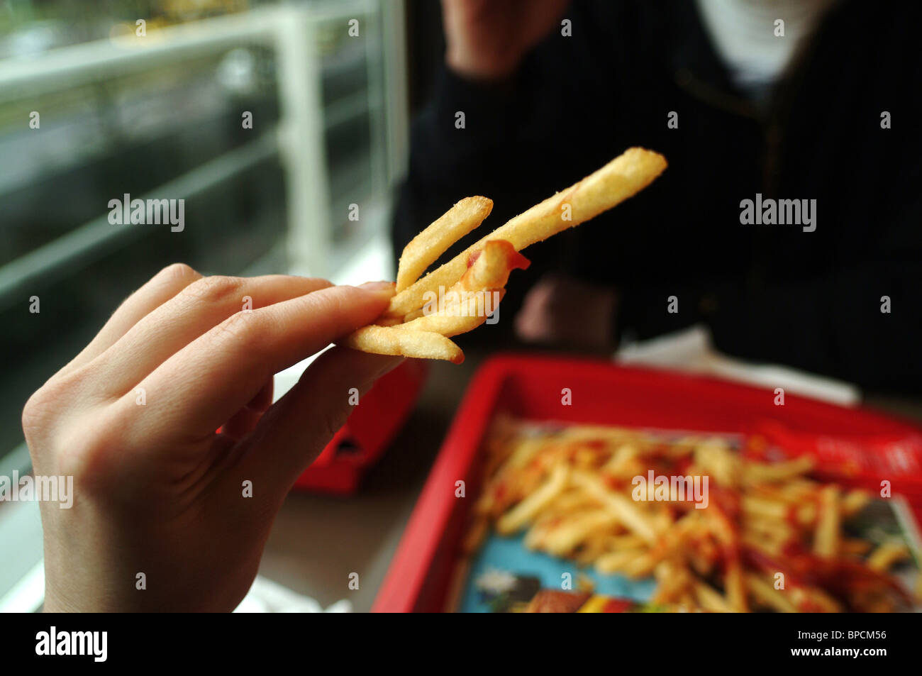 Eating at McDonald's Stock Photo Alamy