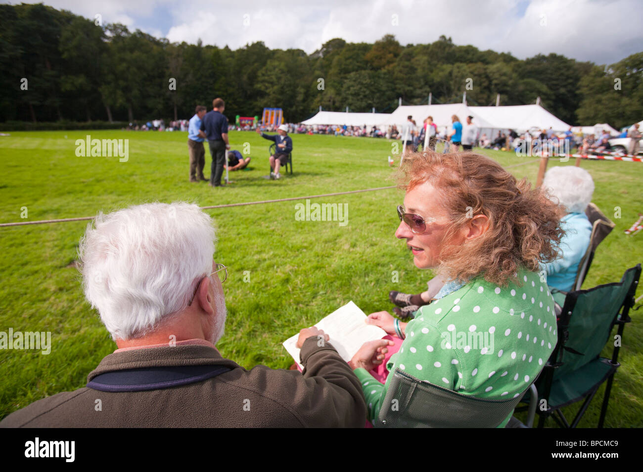 Spectators at the Rusland Vale Horticultural society annual show. Stock Photo