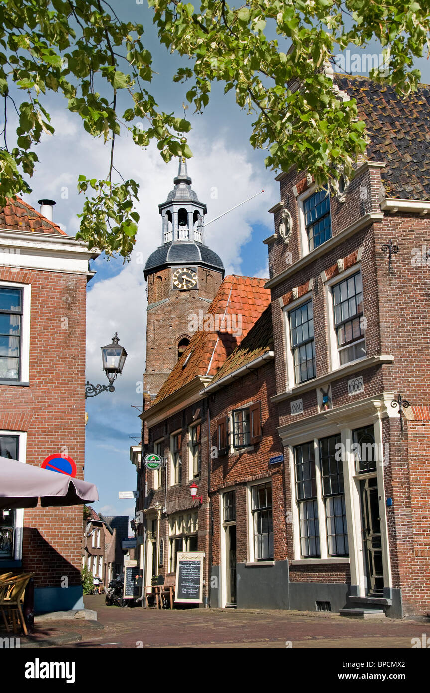 Blokzijl Overijssel  Monument Historic Architecture Port  City Hanseatic town Harbour boat Stock Photo