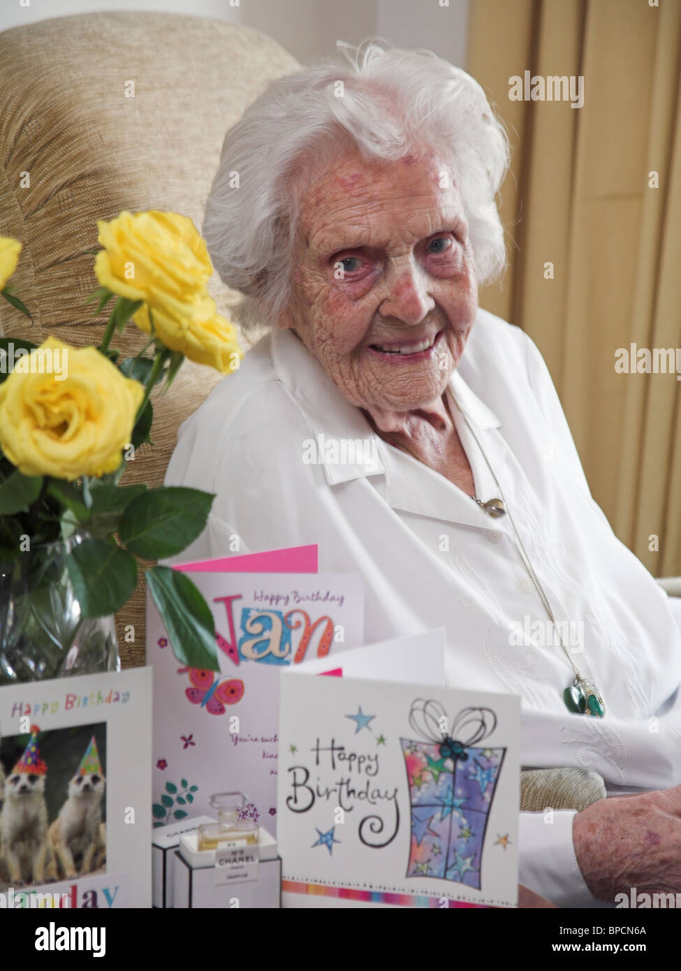Pensioner elderly birthday cards hi-res stock photography and images