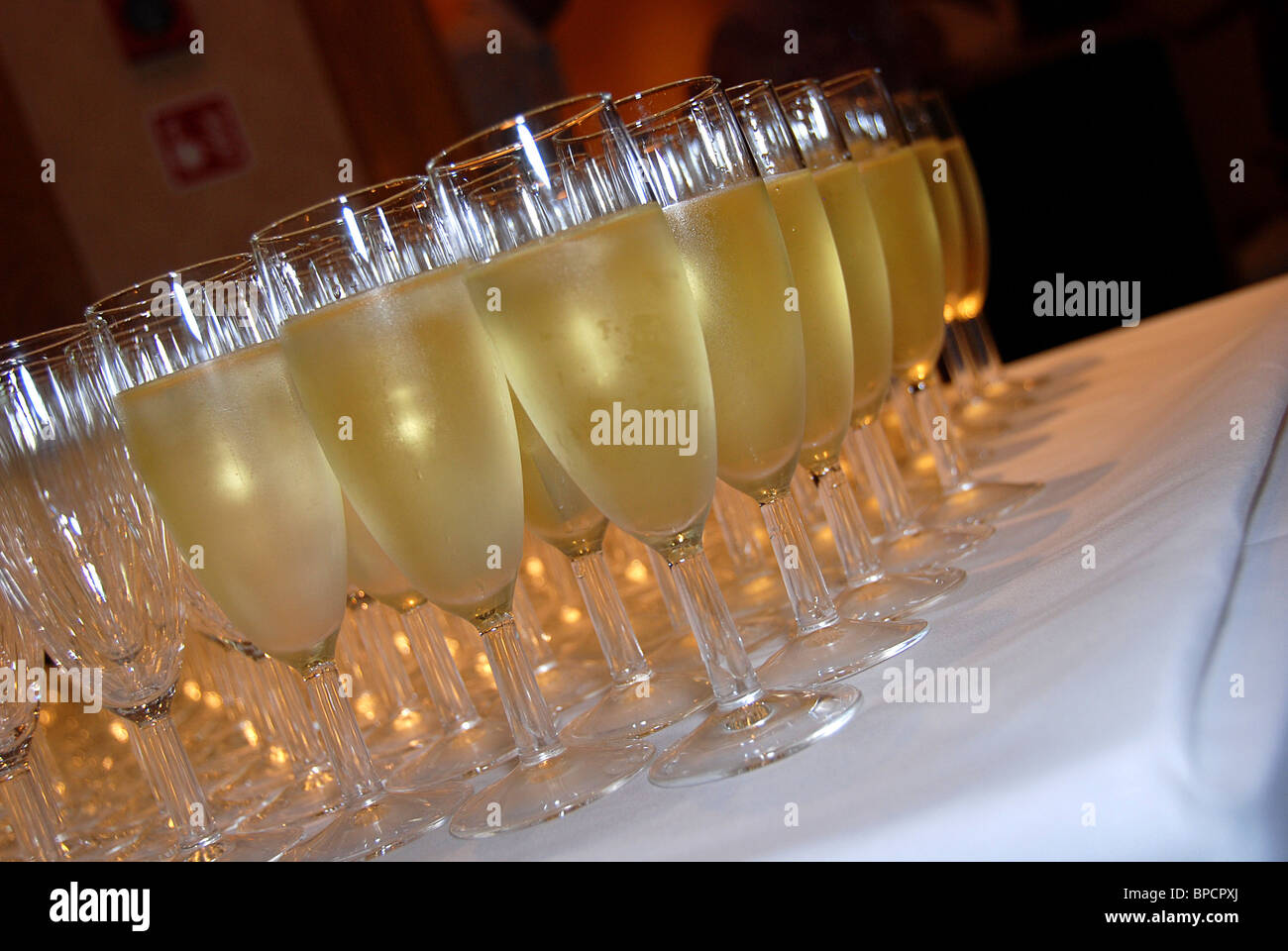 champagne in glasses Stock Photo