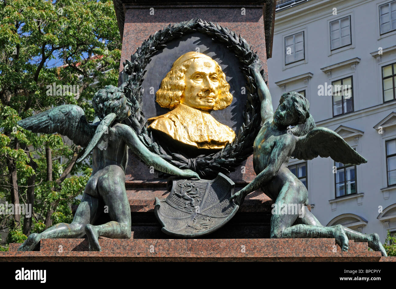 Vienna, Austria. Liebenbergdenkmal / Monument to Johann Andreas Liebenberg (1627 - 1683; Mayor of Vienna) Dr. Karl-Lueger-Ring Stock Photo