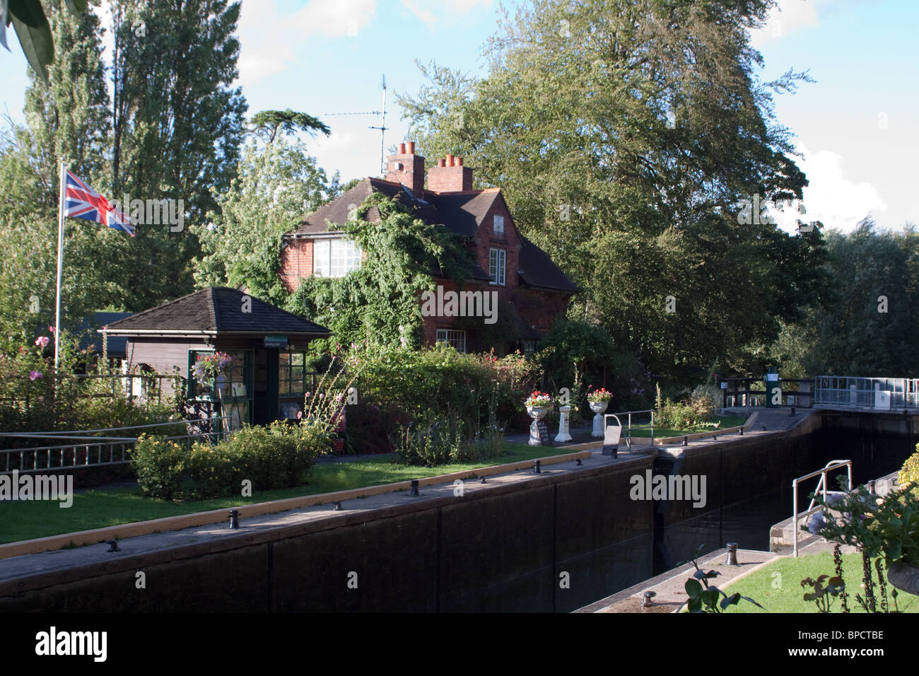 Sonning Lock on the River Thames Stock Photo