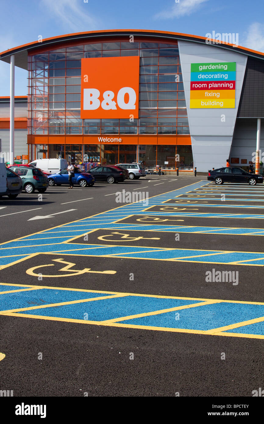 disabled parking bays brand new b and q diy store chesterfield ...