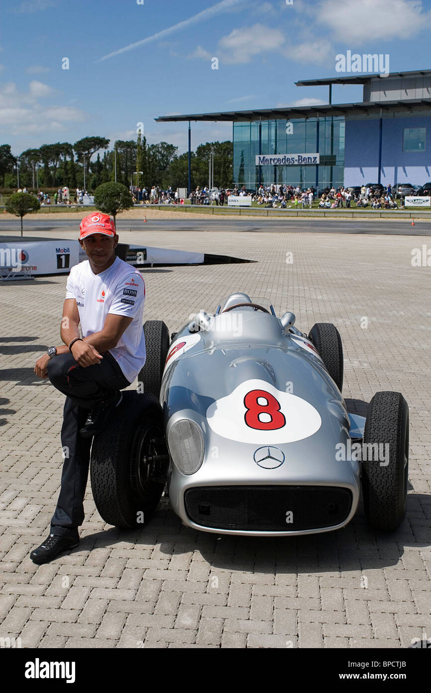 Lewis Hamilton at the Brooklands Festival Stock Photo