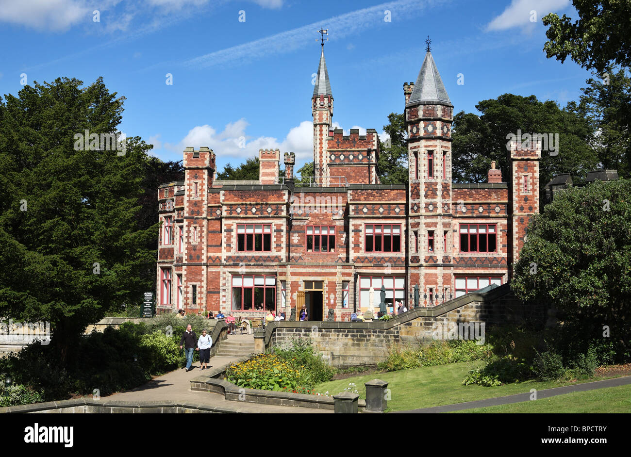 Saltwell Towers, the visitor centre within Saltwell Park in Gateshead, Tyne and Wear, England, UK. Stock Photo