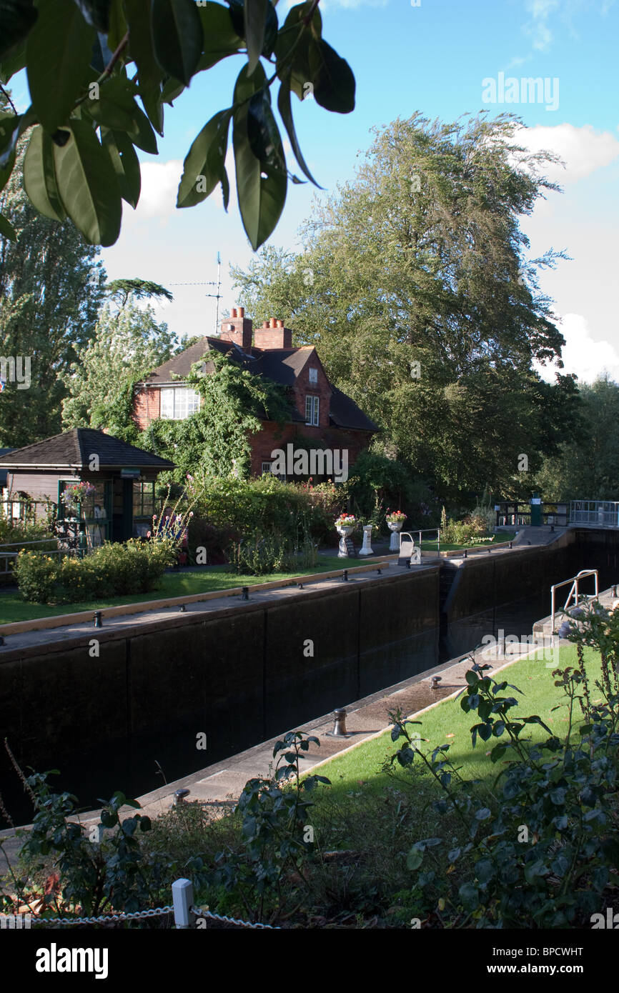 Sonning Lock on the River Thames Stock Photo